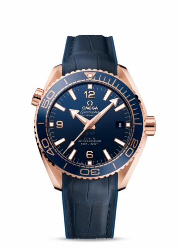 Omega Seamaster Planet Ocean 600M Co-Axial 43.5 Master Chronometer Sedna Gold / Blue / Strap 215.63.44.21.03.001 (21563442103001)